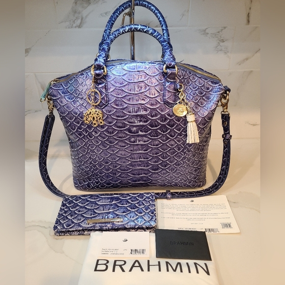 Brahmin Handbags - Brahmin Large Duxbury & Ady Wallet Denim Cruz NWT